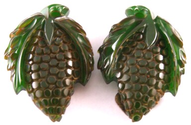 BP234 pr carved green dress clips